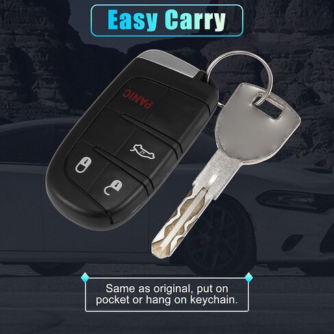 X AUTOHAUX 2 قطعة M3N40821302 433 ميجا هرتز استبدال القرب الذكي بدون مفتاح مفتاح السيارة عن بعد فوب لشاحن دودج 11-18 لدارت 14-16 لتشالنجر 15-18 46 رقاقة 4 أزرار مع مفتاح الباب in Kuwait