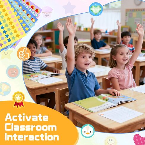 6600 قطعة من ملصقات المكافآت للأطفال، ملصقات صغيرة تحفيزية للمعلمين في الفصول الدراسية، مجموعة متنوعة ممتازة لمكافأة الواجبات المنزلية للأطفال in Kuwait