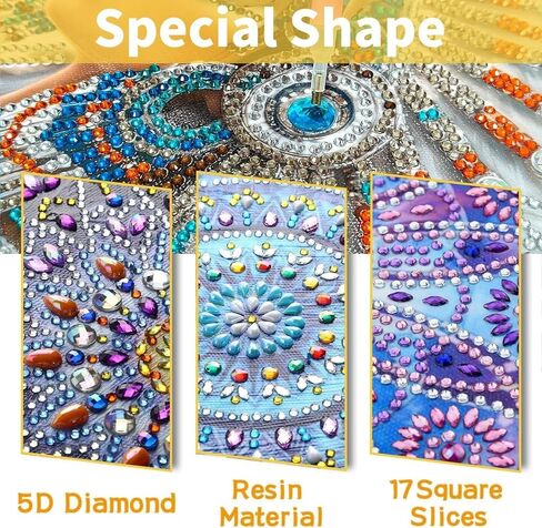 DIY Diamond Art Kits for Adults Dreamcatcher Special Shape - 5D Diamond Painting Kits for Adults Flower - Crystal Embroidery Cross Stitch - Craft for Wall & Office Decor 12 x 16 Inch N1 in Saudi Arabia