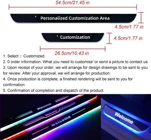 مصابيح عتبة باب السيارة قابلة للتخصيص، أضواء ترحيب LED، أضواء ترحيب باب السيارة اللاسلكية، مستشعر تلقائي مقاوم للماء، أوضاع متعددة، ألوان إضاءة غنية قابلة للتعديل، شحن USB in Kuwait