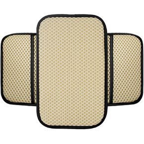 Armrest Cover for Car Console Covers for SUV Center Console Arm Rest Breathable Pad Middle Box Armrest Cushion Pad with 2 Organizer Bags Universal Car Interior Accessories Protection(Black) in Kuwait