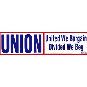 مجموعة ملصقات ممتصة للصدمات 'UNION، United We Bargain، Divided We Beg' (B-6) in Kuwait