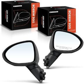 زوج A-Premium (2) مرآة باب كهربائية جانبية للسائق والراكب - متوافقة مع Kia Rio 2012 2013 2014 - مرآة رؤية خلفية خارجية قابلة للطي يدويًا ساخنة - استبدال # 876101W140 in Saudi Arabia