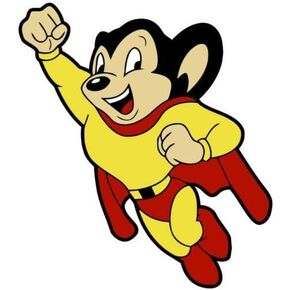 Mighty Mouse Vintage Style USA Superhero Sticker Graphic - Die Cut Sticker, High Resolution Top Grade Vinyl in Kuwait