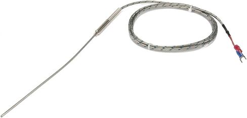 FTARP08 K Type 1.5m Metal screening Cable 150mm Flexible Probe sheathed thermocouple Temperature Sensor(K 1mm Diameter) in Saudi Arabia