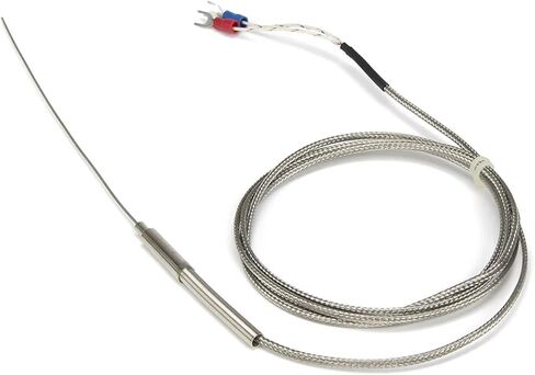 FTARP08 K Type 1.5m Metal screening Cable 150mm Flexible Probe sheathed thermocouple Temperature Sensor(K 1mm Diameter) in Saudi Arabia
