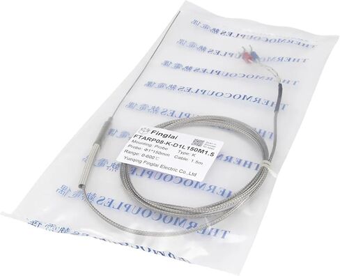 FTARP08 K Type 1.5m Metal screening Cable 150mm Flexible Probe sheathed thermocouple Temperature Sensor(K 1mm Diameter) in Saudi Arabia