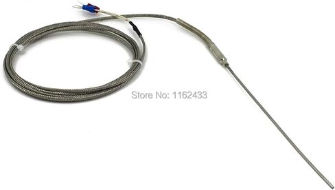 FTARP08 K Type 1.5m Metal screening Cable 150mm Flexible Probe sheathed thermocouple Temperature Sensor(K 1mm Diameter) in Saudi Arabia