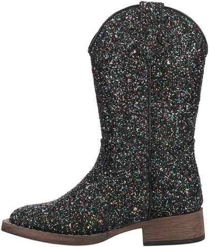 Roper Girls Glitter Galore (Toddler/Little Kid) Western Boot, White, 2 in Saudi Arabia