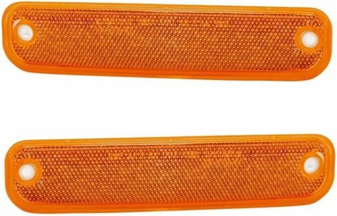 KarParts360 For Chevy C20 Suburban 1978 1979 1980 Side Marker Lights Driver and Passenger Side Pair Plastic | Amber Lens | Excluded Bulb(s) | Excluded Chrome Trim | Replacement For GM2550106 | 6270433 in Saudi Arabia