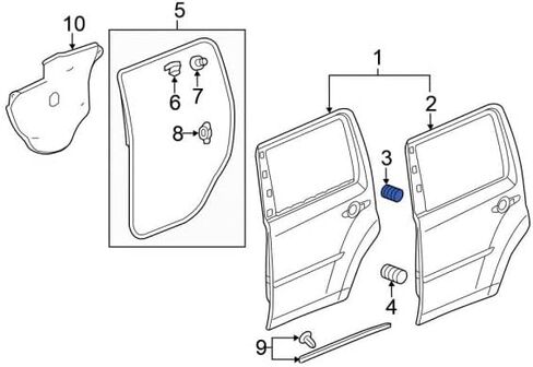 Rexka 15pcs Door Rubber Bumpers 75891-SA7-000 for Honda CIVIC CR-V Acura RDX RLX TLX in Saudi Arabia