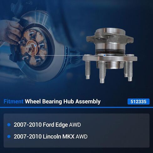 محور العجلات الخلفية Autoround 512335 AWD ومجموعة المحامل متوافقة مع 2007-2010 Ford Edge، 2007-2010 Lincoln MKX 5 Lug w/ABS in Saudi Arabia