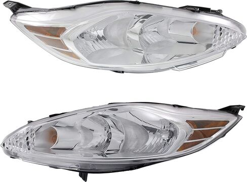مجموعة المصابيح الأمامية Garage-Pro زوج سائق الركاب لسيارة Ford Fiesta 2011-2013 هالوجين مع مصابيح تناسب S وSE وSEL وSES وهاتشباك وسيدان بدون مظهر خارجي يحل محل BE8Z13008A، BE8Z13008B in Saudi Arabia
