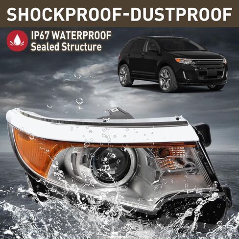 مجموعة المصابيح الأمامية الهالوجين من Duolctarms متوافقة مع 2011-2014 Ford Edge الجانب الأيسر للسائق + الجانب الأيمن للراكب BT4Z13008A BT4Z13008H in Kuwait