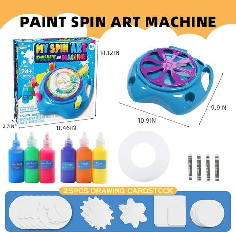مجموعة أدوات الفن الدوار من Make It Super Paint للأطفال، ألعاب الفنون والحرف اليدوية للأولاد والبنات من سن 6 إلى 12 عامًا، فكرة هدية عيد ميلاد مبتكرة للأولاد والبنات من سن 6 إلى 9 سنوات، مجموعة هدايا عيد الميلاد in Saudi Arabia
