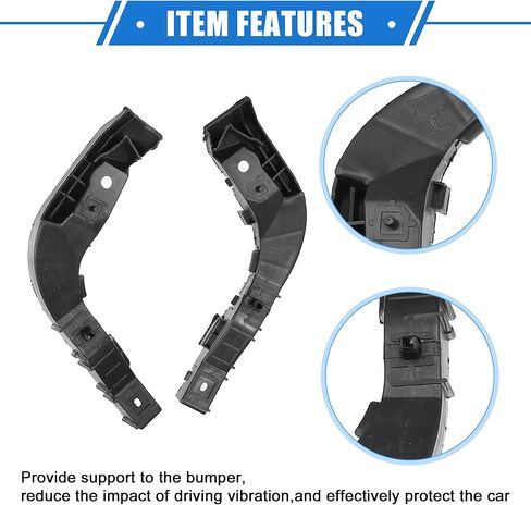1 Pair Bumper Brackets Support Fender Cover Compatible for Hyundai Elantra 2008 2009 2010, Durable Plastic Black Front Left Right Side in Saudi Arabia