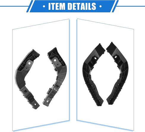 1 Pair Bumper Brackets Support Fender Cover Compatible for Hyundai Elantra 2008 2009 2010, Durable Plastic Black Front Left Right Side in Saudi Arabia