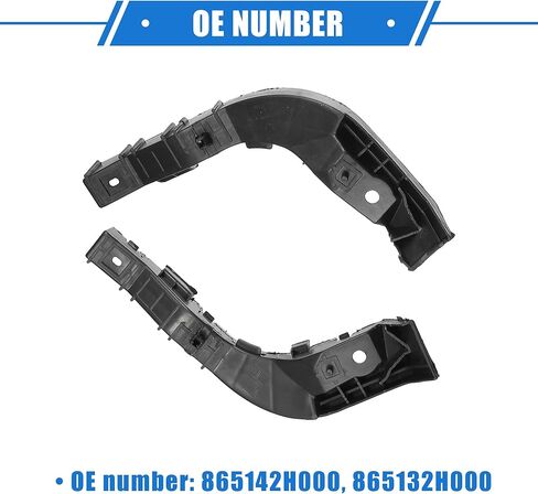 1 Pair Bumper Brackets Support Fender Cover Compatible for Hyundai Elantra 2008 2009 2010, Durable Plastic Black Front Left Right Side in Saudi Arabia