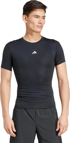 adidas Men's Techfit Compression Training T-Shirt, Black in Kuwait