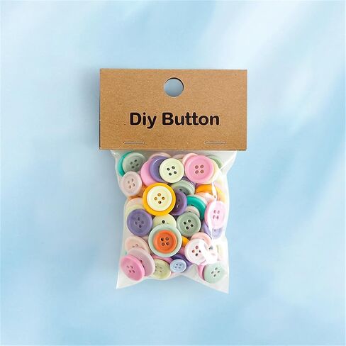 70-Piece Assorted Color 4-Hole Buttons Mixed Sizes Bulk Value Pack for Sewing Repair and DIY Craft Projects in Saudi Arabia