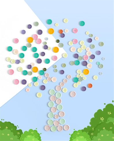 70-Piece Assorted Color 4-Hole Buttons Mixed Sizes Bulk Value Pack for Sewing Repair and DIY Craft Projects in Saudi Arabia
