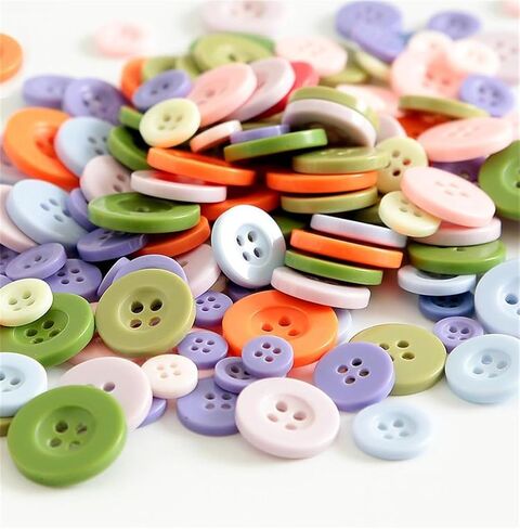 70-Piece Assorted Color 4-Hole Buttons Mixed Sizes Bulk Value Pack for Sewing Repair and DIY Craft Projects in Saudi Arabia