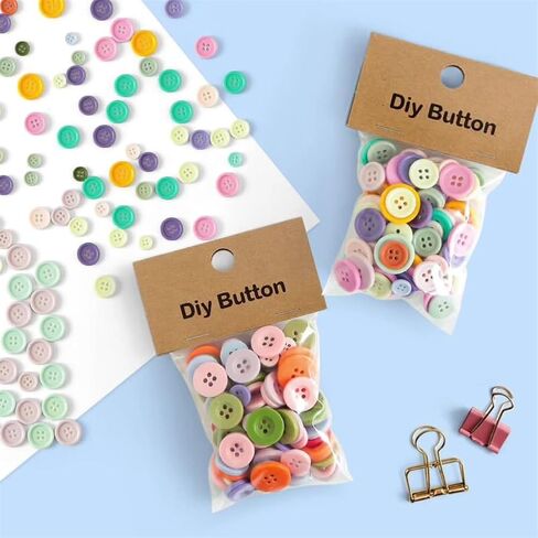 70-Piece Assorted Color 4-Hole Buttons Mixed Sizes Bulk Value Pack for Sewing Repair and DIY Craft Projects in Saudi Arabia