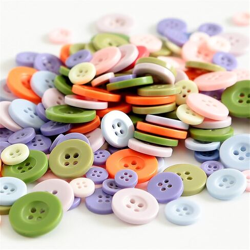 70-Piece Assorted Color 4-Hole Buttons Mixed Sizes Bulk Value Pack for Sewing Repair and DIY Craft Projects in Saudi Arabia