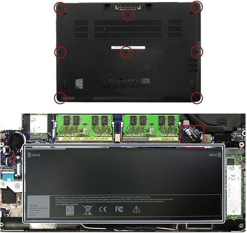 بطارية 40WH M5Y1K 14.8V لأجهزة Dell Inspiron 14 15 17 5000 3000 Series 5559 5558 3551 3567 5755 5756 5458 5759 5758 5759، لبطارية Dell 40wh القياسية القابلة لإعادة الشحن نوع M5Y1K 14.8V in Kuwait