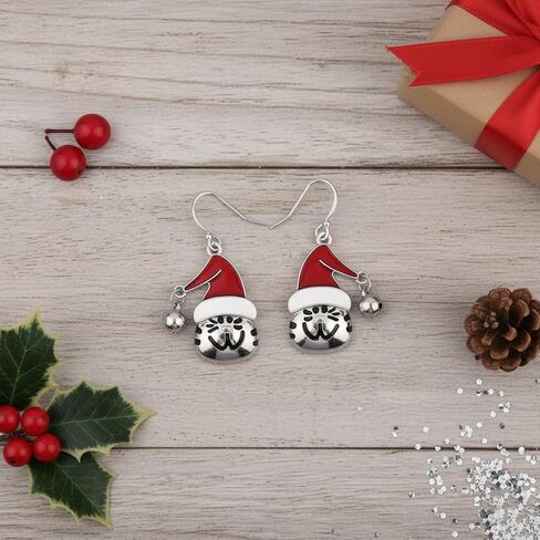 Christmas Drop Dangle Earrings Sets Long Jingle Bell Earrings For Women Xmas Jewelry Christmas Snowman Santa Claus Christmas Tree Flamingo Penguin Earrings in Saudi Arabia