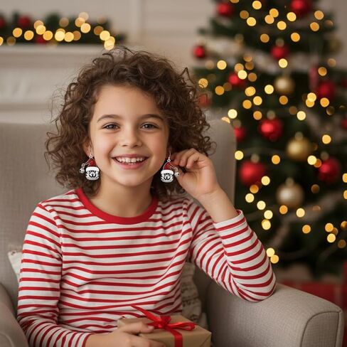 Christmas Drop Dangle Earrings Sets Long Jingle Bell Earrings For Women Xmas Jewelry Christmas Snowman Santa Claus Christmas Tree Flamingo Penguin Earrings in Saudi Arabia