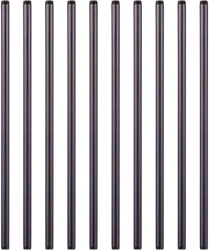 10 Pack 1/2 Inches x 8 Inches Black Malleable Steel Nipples Fitting, DIY Steampunk Industrial Vintage Style. in Kuwait