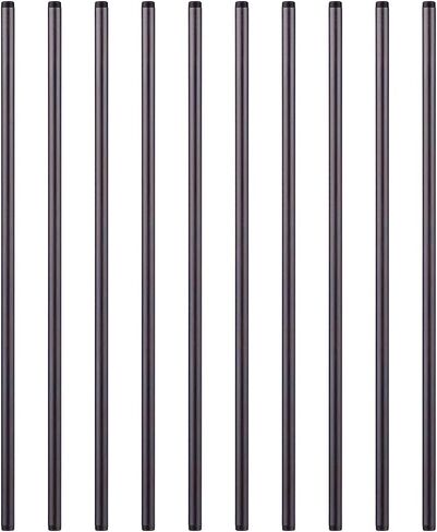 10 Pack 1/2 Inches x 8 Inches Black Malleable Steel Nipples Fitting, DIY Steampunk Industrial Vintage Style. in Kuwait