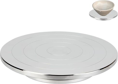 Pottery Turntable Sculpting Wheel, 7.8 Inch Ceramic Clay Rotation Turn Table Double Sided Rotating Tools for Cake Decorating Paint Spraying Painting Crafting Projects (7.8in) in Saudi Arabia