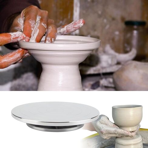 Pottery Turntable Sculpting Wheel, 7.8 Inch Ceramic Clay Rotation Turn Table Double Sided Rotating Tools for Cake Decorating Paint Spraying Painting Crafting Projects (7.8in) in Saudi Arabia