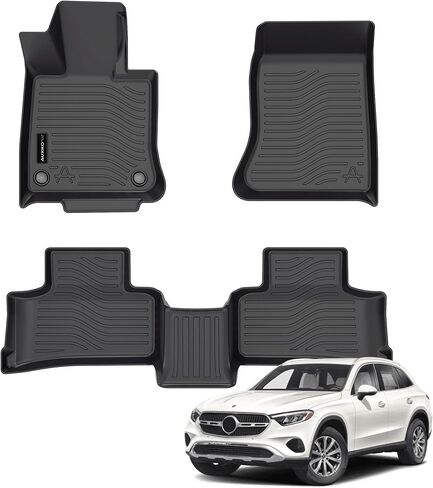 سجادات أرضية مناسبة لجميع الأحوال الجوية لسيارة Mercedes-Benz GLC 2023 2024 2025 (تشمل GLC300 GLC300e GLC43 AMG) بطانات TPE لحماية جميع المواسم بدون رائحة ومضادة للانزلاق لملحقات Benz GLC 2023 2024 2025 in Saudi Arabia