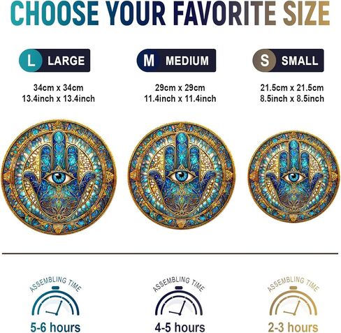 ألغاز خشبية للبالغين - ألغاز خشبية ذات عيون ميكانيكية، ألغاز خشبية فريدة على شكل حيوان للبالغين، هدايا عيد الميلاد للأصدقاء/العائلة، ديكور منزلي 8.5 * 8.5 بوصة 100 قطعة in Kuwait