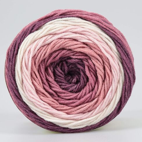 Trend Cake 100% Acrylic Multicolor Yarn Nm 1.8 Multicolor White,Purple and Pink in Saudi Arabia