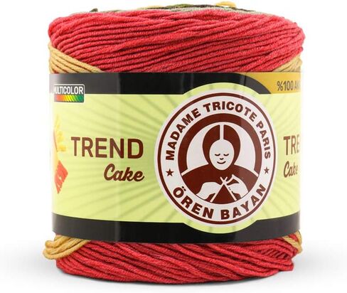 Trend Cake 100% Acrylic Multicolor Yarn Nm 1.8 Multicolor White,Purple and Pink in Saudi Arabia