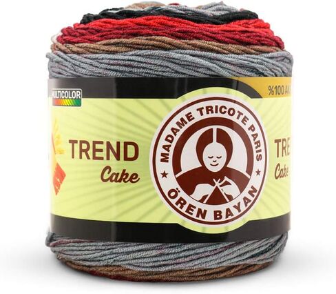 Trend Cake 100% Acrylic Multicolor Yarn Nm 1.8 Multicolor White,Purple and Pink in Saudi Arabia