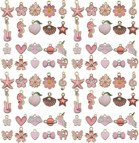 Youdiyla 40pcs Enamel Charms Alloy Metal Charms for Jewelry Making Necklace Bracelet Earring DIY Accessories in Saudi Arabia