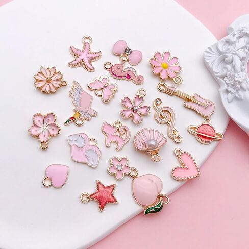 Youdiyla 40pcs Enamel Charms Alloy Metal Charms for Jewelry Making Necklace Bracelet Earring DIY Accessories in Saudi Arabia