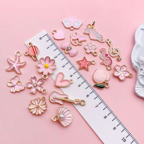Youdiyla 40pcs Enamel Charms Alloy Metal Charms for Jewelry Making Necklace Bracelet Earring DIY Accessories in Saudi Arabia