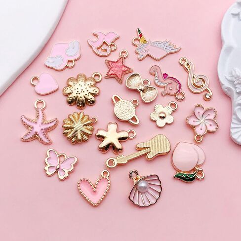 Youdiyla 40pcs Enamel Charms Alloy Metal Charms for Jewelry Making Necklace Bracelet Earring DIY Accessories in Saudi Arabia