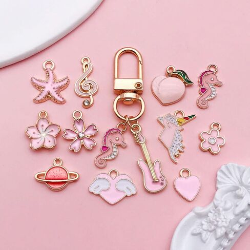 Youdiyla 40pcs Enamel Charms Alloy Metal Charms for Jewelry Making Necklace Bracelet Earring DIY Accessories in Saudi Arabia