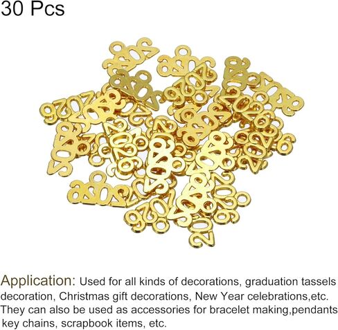 MECCANIXITY Metal Year Number Charm, 2026 Year Charm Graduation Tassel for DIY Jewelry Making, Necklace Bracelets, Keychain in Saudi Arabia