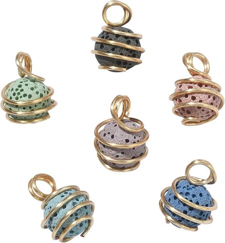 LiQunSweet 10 Pcs Natural Genuine Tiger Eye Pendants Stone Heart Crystal Charm Healing Reiki Chakra Pendants Bulk for Jewelry Making - 18~19mm in Saudi Arabia