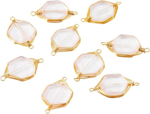 LiQunSweet 10 Pcs Natural Genuine Tiger Eye Pendants Stone Heart Crystal Charm Healing Reiki Chakra Pendants Bulk for Jewelry Making - 18~19mm in Saudi Arabia