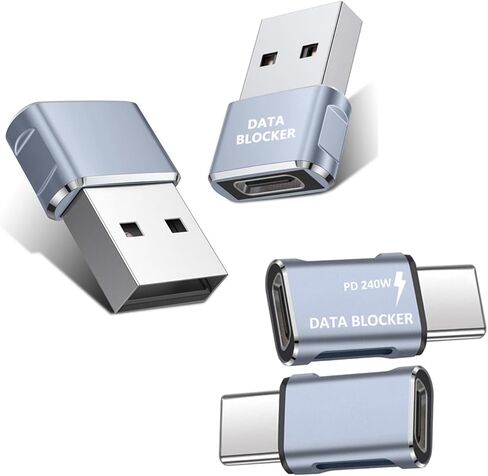 أداة حظر البيانات، أداة حظر بيانات USB عالمية 4 في 1، الحماية من التنزيل غير القانوني، مقاومة الاختراق مضمونة 100%، لجهاز iPhone 15 وأي شحن جهاز USB. عبوتان (عبوتان أحمرتان) in Kuwait