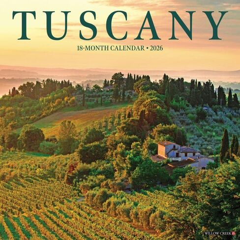 Willow Creek Press, Tuscany 2026 Wall Calendar, 12'' X 12'', 18-Month Calendar with Stapled Binding in Saudi Arabia